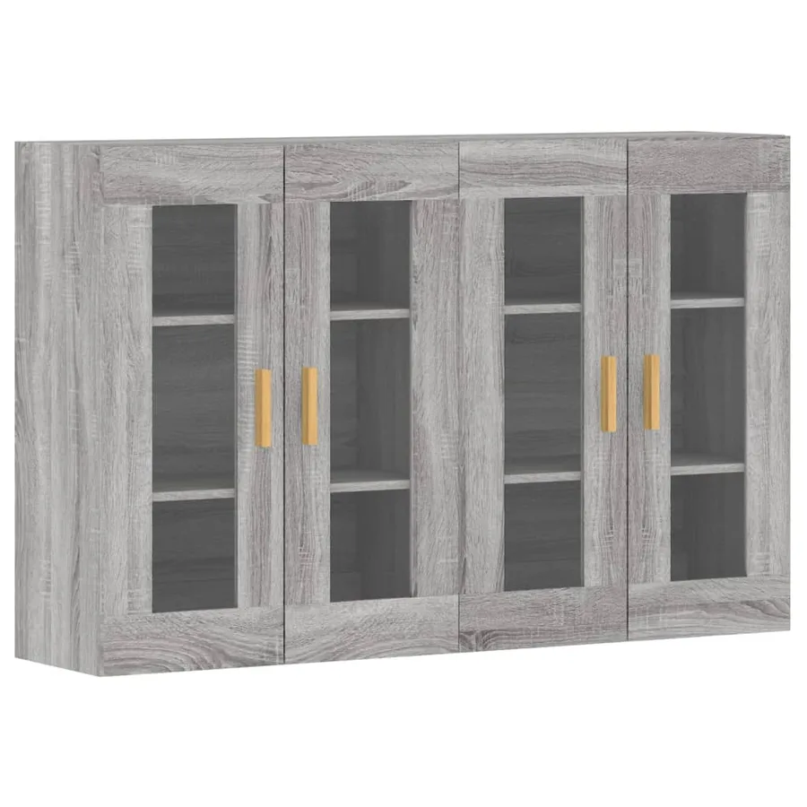 Armoires murales 2 pcs sonoma gris bois d'ingénierie - 2