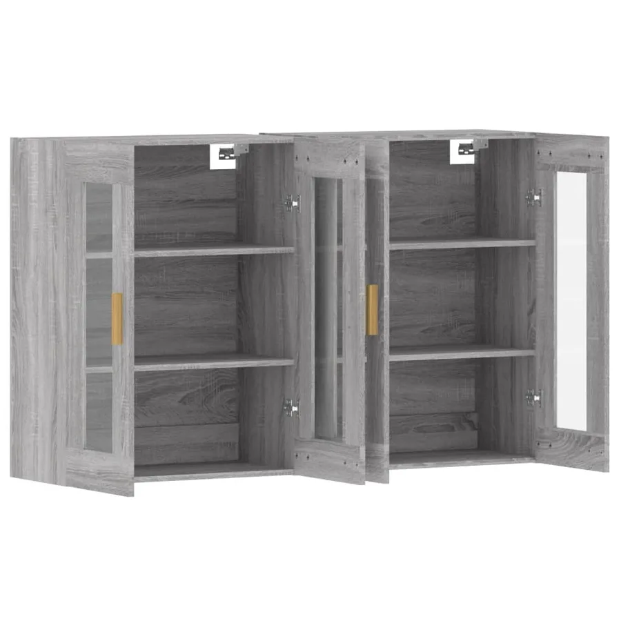 Armoires murales 2 pcs sonoma gris bois d'ingénierie - 5