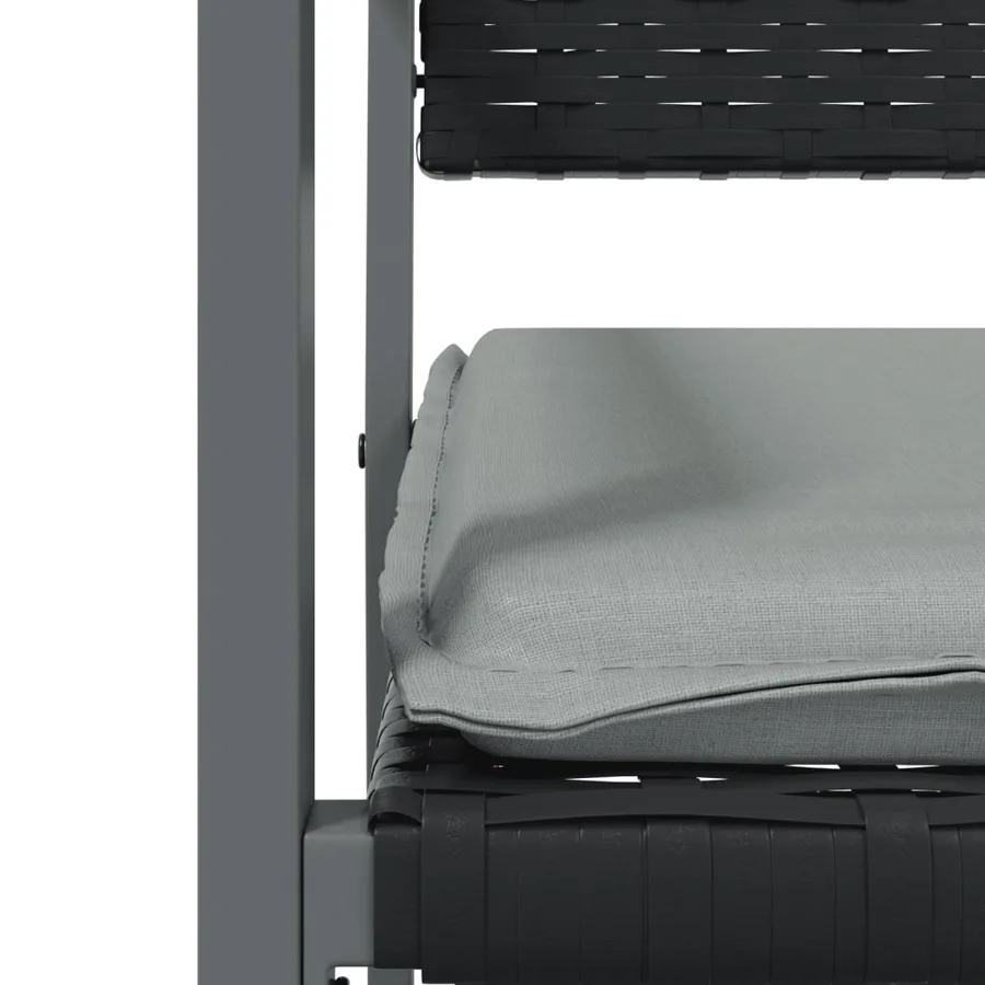 Ensemble à manger de jardin 7 pcs coussins résine tressée acier - 7