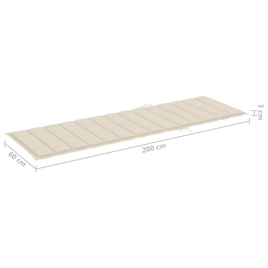 Chaise longue de jardin 2 places avec coussin Gris Acacia - 7