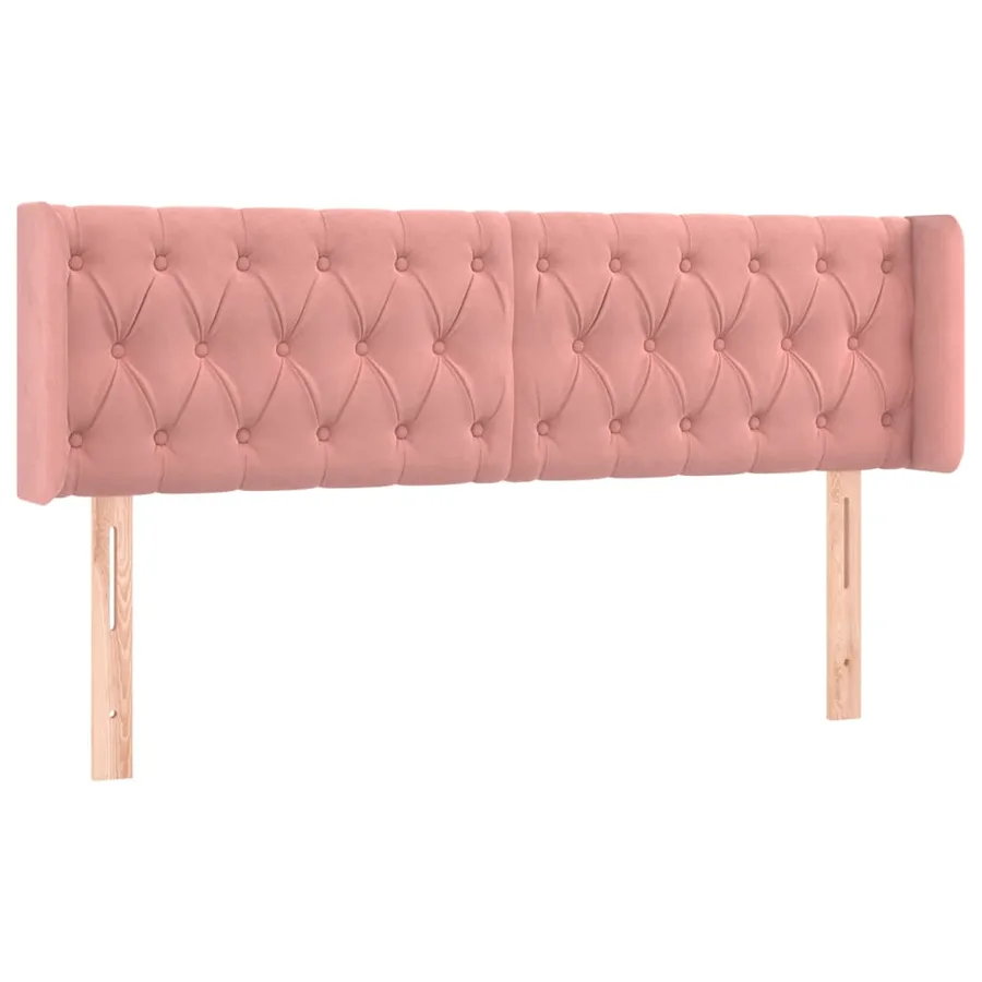 Tête de lit à LED Rose 163x16x78/88 cm Velours - 3