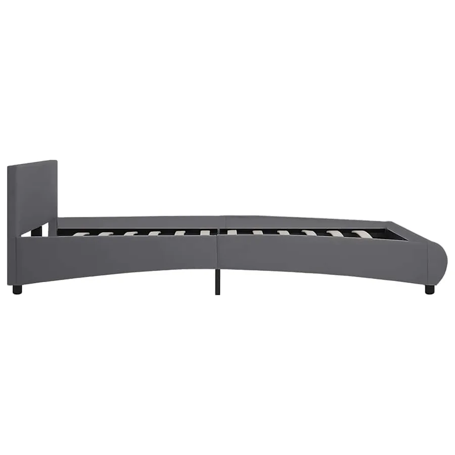 Cadre de lit avec LED sans matelas Gris Similicuir 180x200 cm - 5