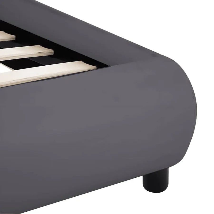 Cadre de lit avec LED sans matelas Gris Similicuir 180x200 cm - 7