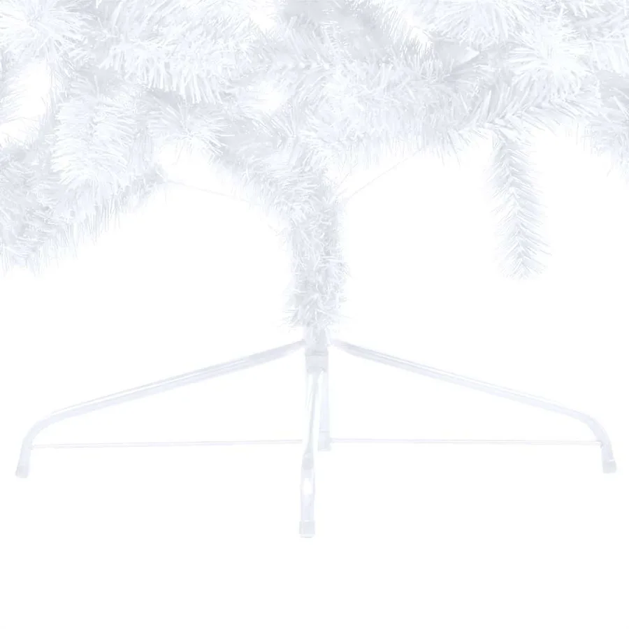 Demi-arbre de Noël artificiel pré-éclairé et boules blanc 150cm - 6