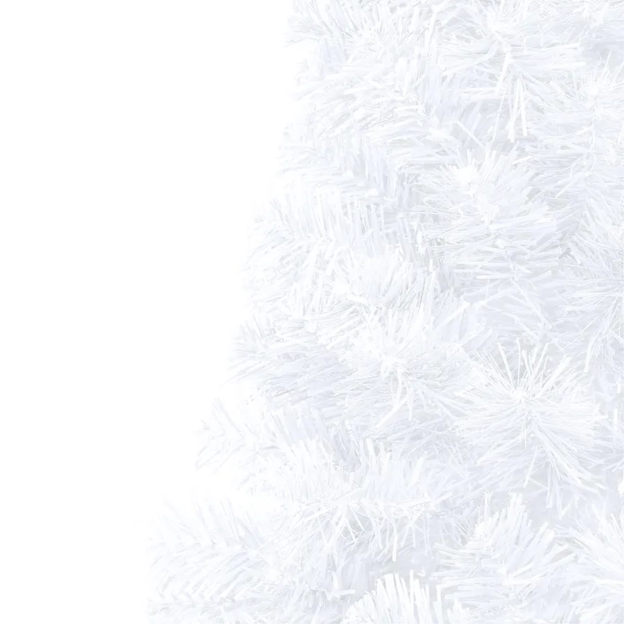 Demi-arbre de Noël artificiel pré-éclairé et boules blanc 150cm - 7