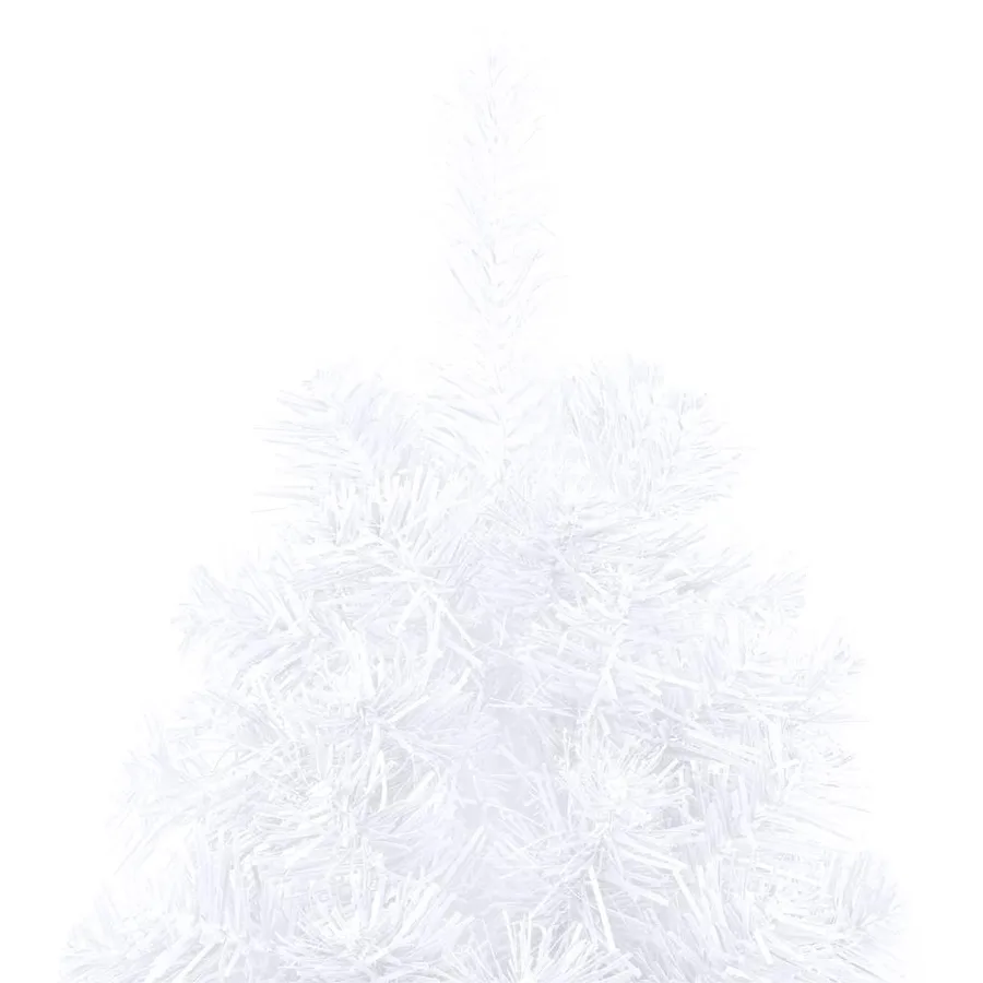 Demi-arbre de Noël artificiel pré-éclairé et boules blanc 150cm - 8