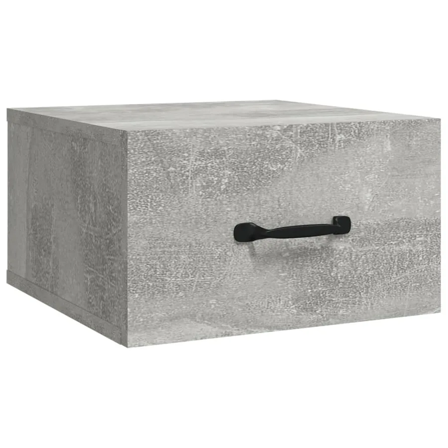 Tables de chevet murales 2 pcs Gris béton 35x35x20 cm - 4