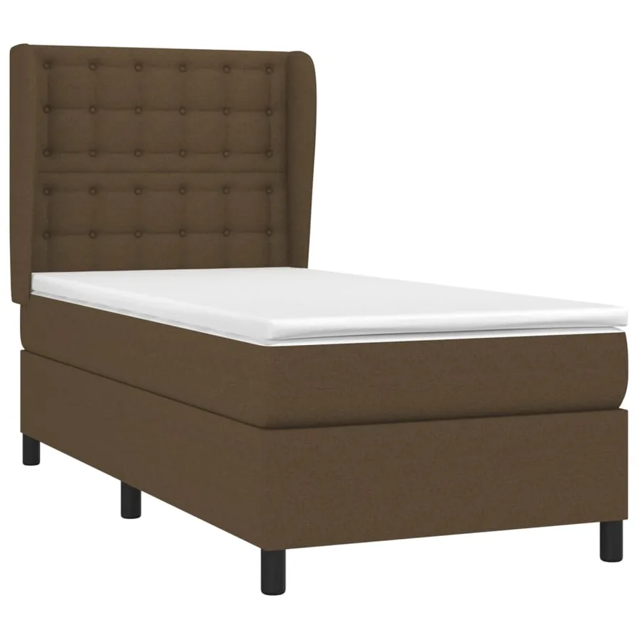 Sommier à lattes de lit avec matelas Marron foncé 90x200 cm - 3