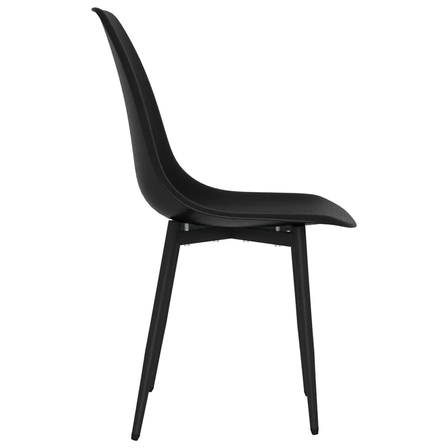 Chaises à manger lot de 4 noir PP - 4