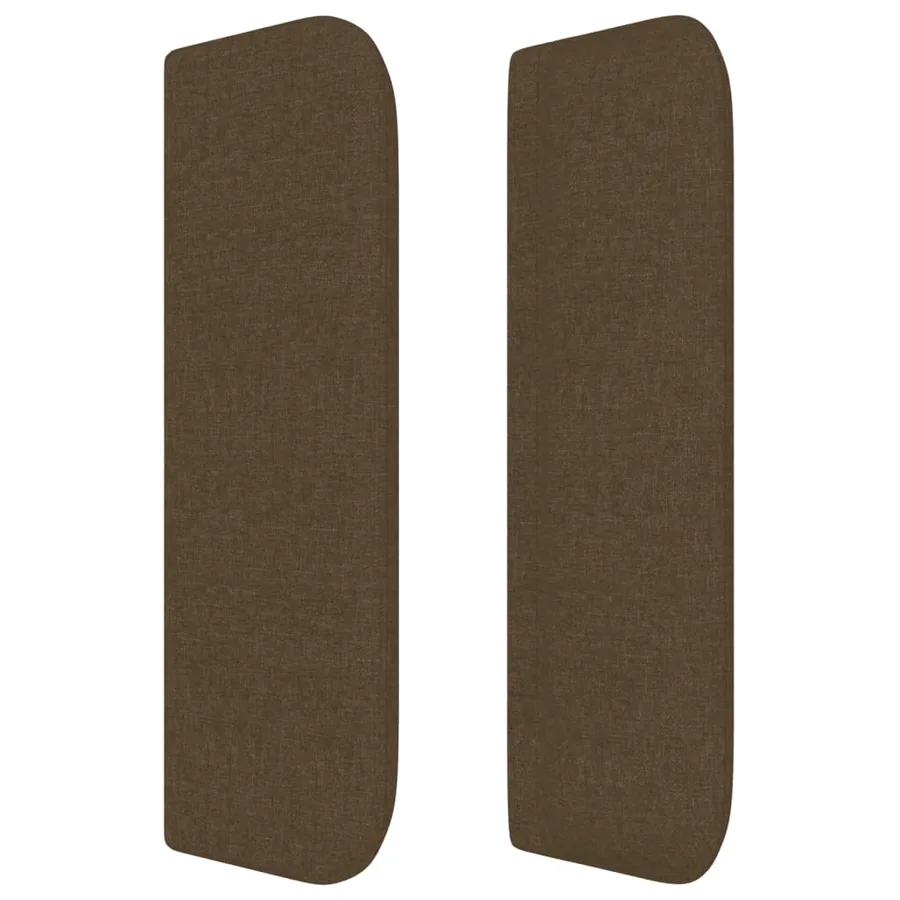 Tête de lit avec oreilles Marron Foncé 183x16x78/88 cm Tissu - 4