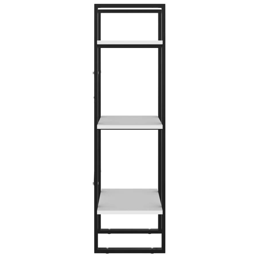 Bibliothèque à 3 niveaux blanc 40x30x105 cm bois d'ingénierie - 6