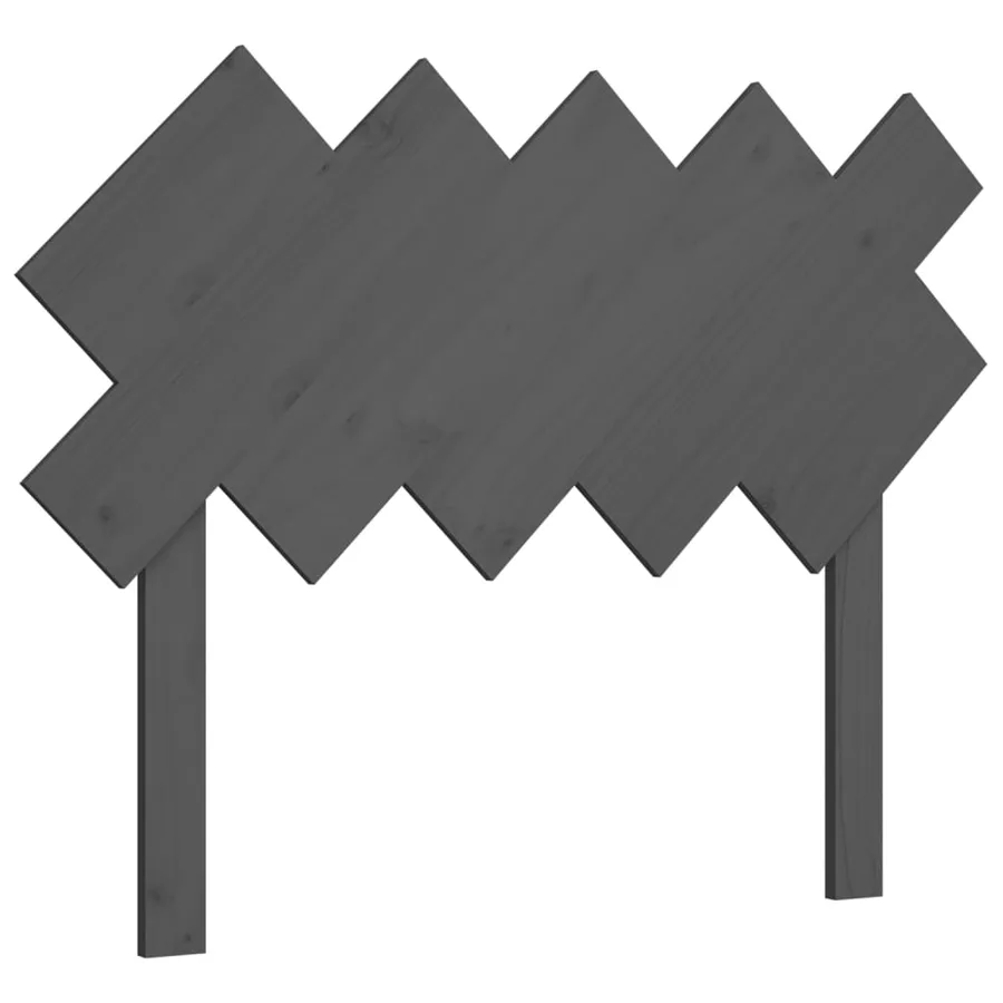 Tête de lit Gris 104x3x80,5 cm Bois massif de pin - 2