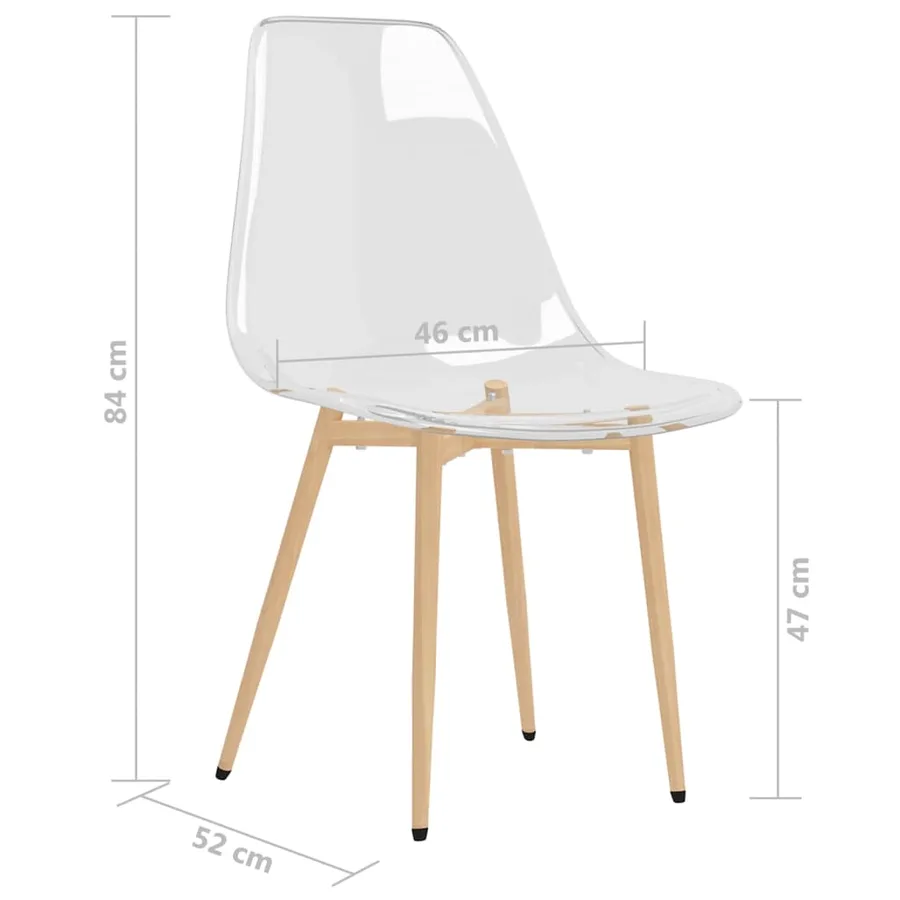 Chaises à manger lot de 6 Transparent PET - 7