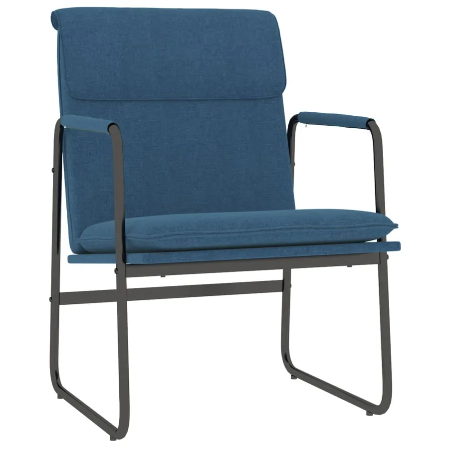 Chaise longue Bleu 55x64x80 cm Tissu - 2