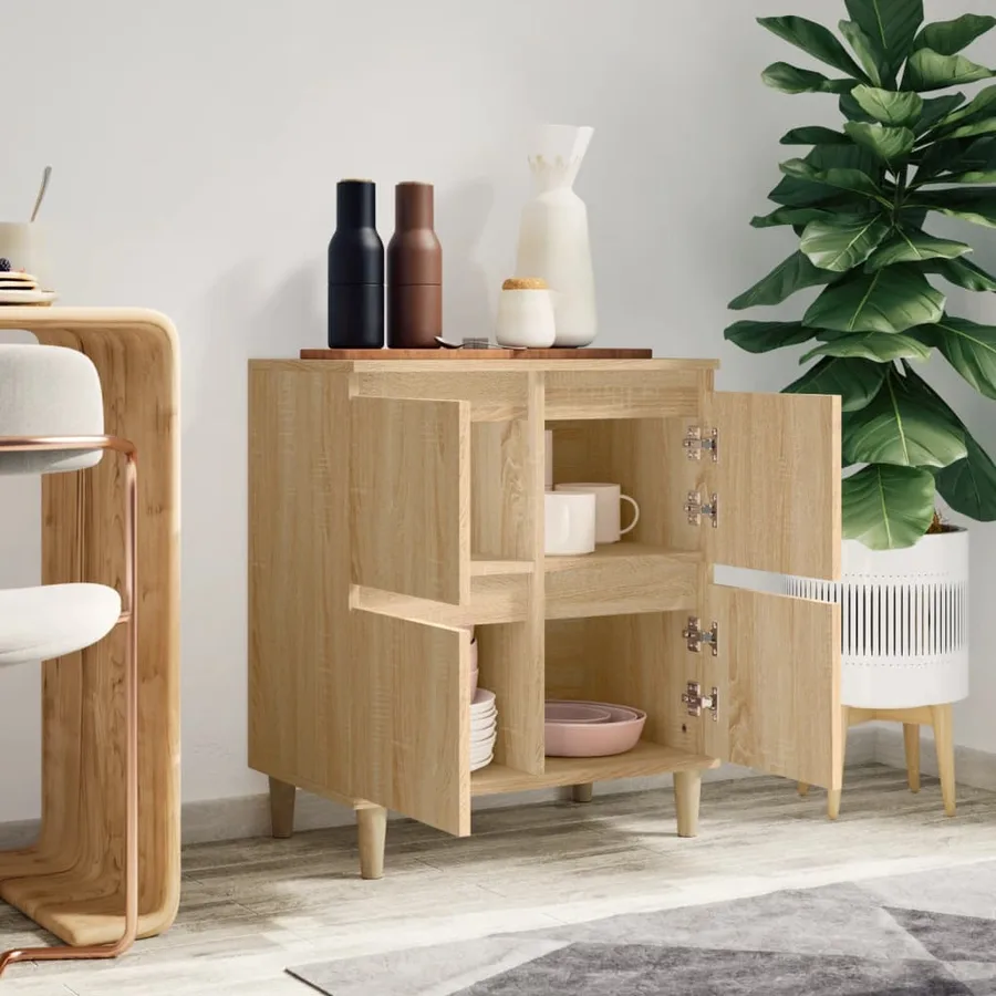 Buffet Chêne sonoma 60x35x70 cm Bois d'ingénierie - 3