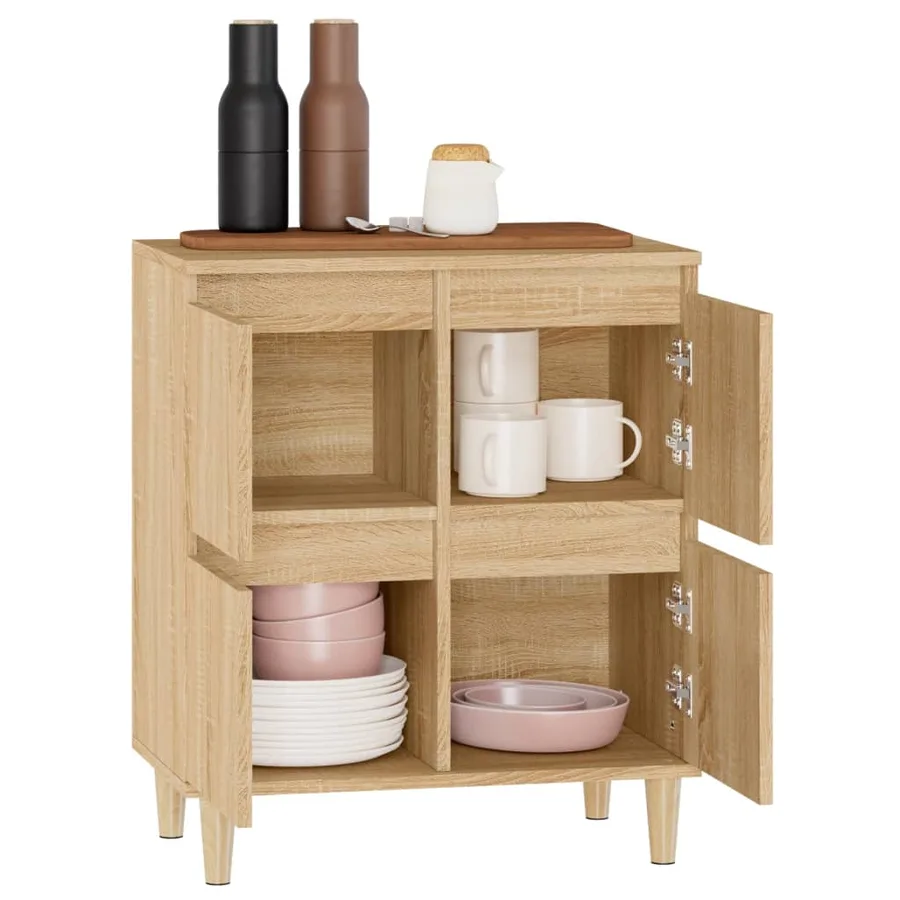 Buffet Chêne sonoma 60x35x70 cm Bois d'ingénierie - 5