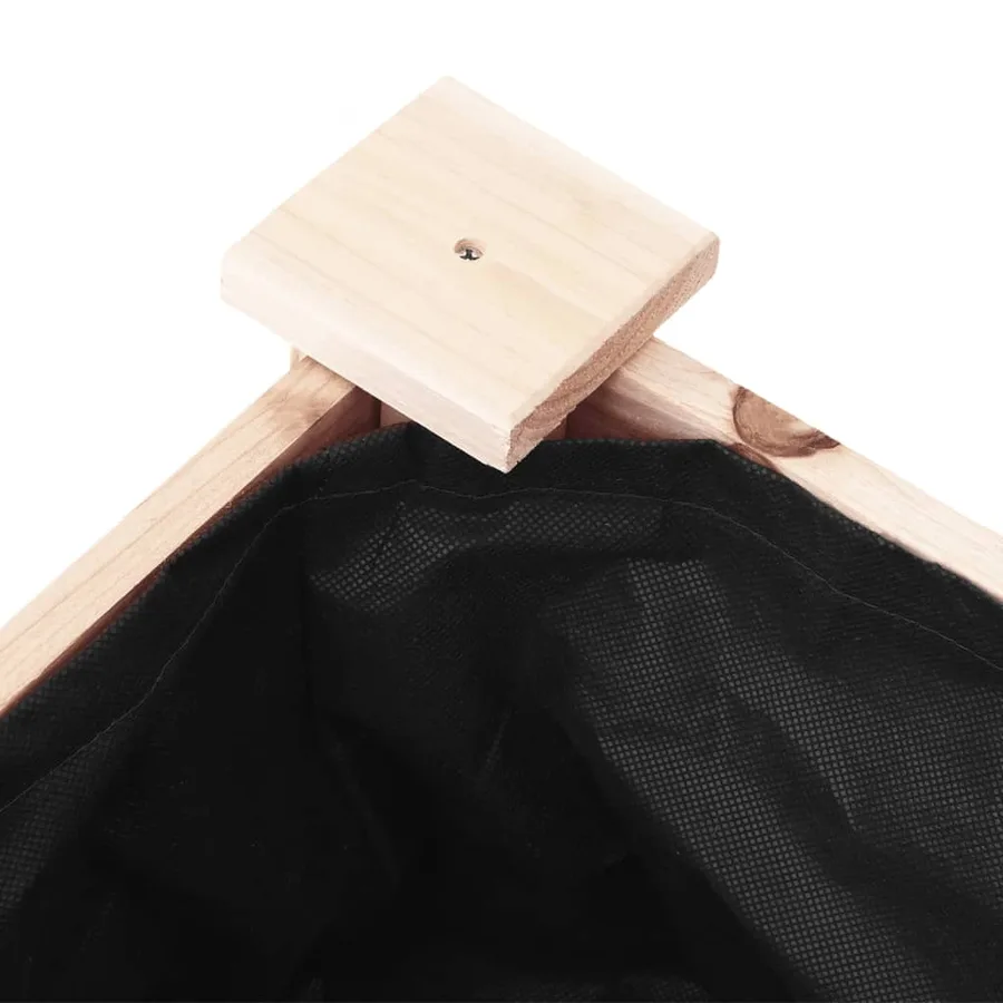 Jardinière sur roues avec doublure 71x37x80 cm bois de sapin - 5