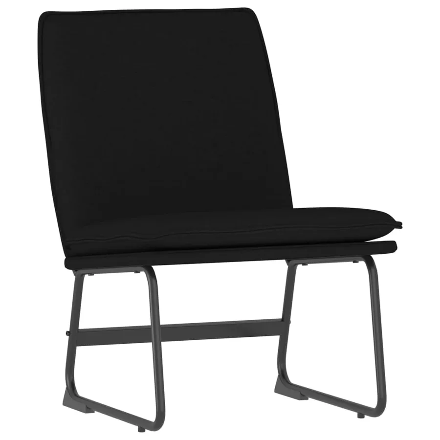 Chaise longue Noir 52x75x76 cm Tissu - 2