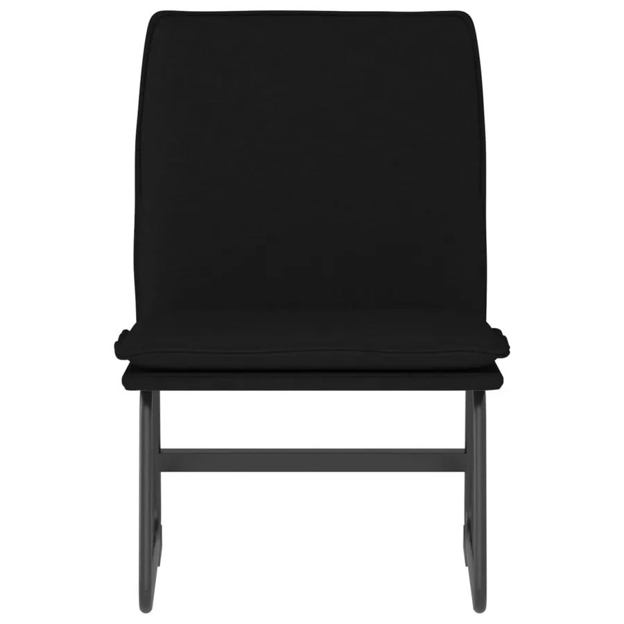 Chaise longue Noir 52x75x76 cm Tissu - 3