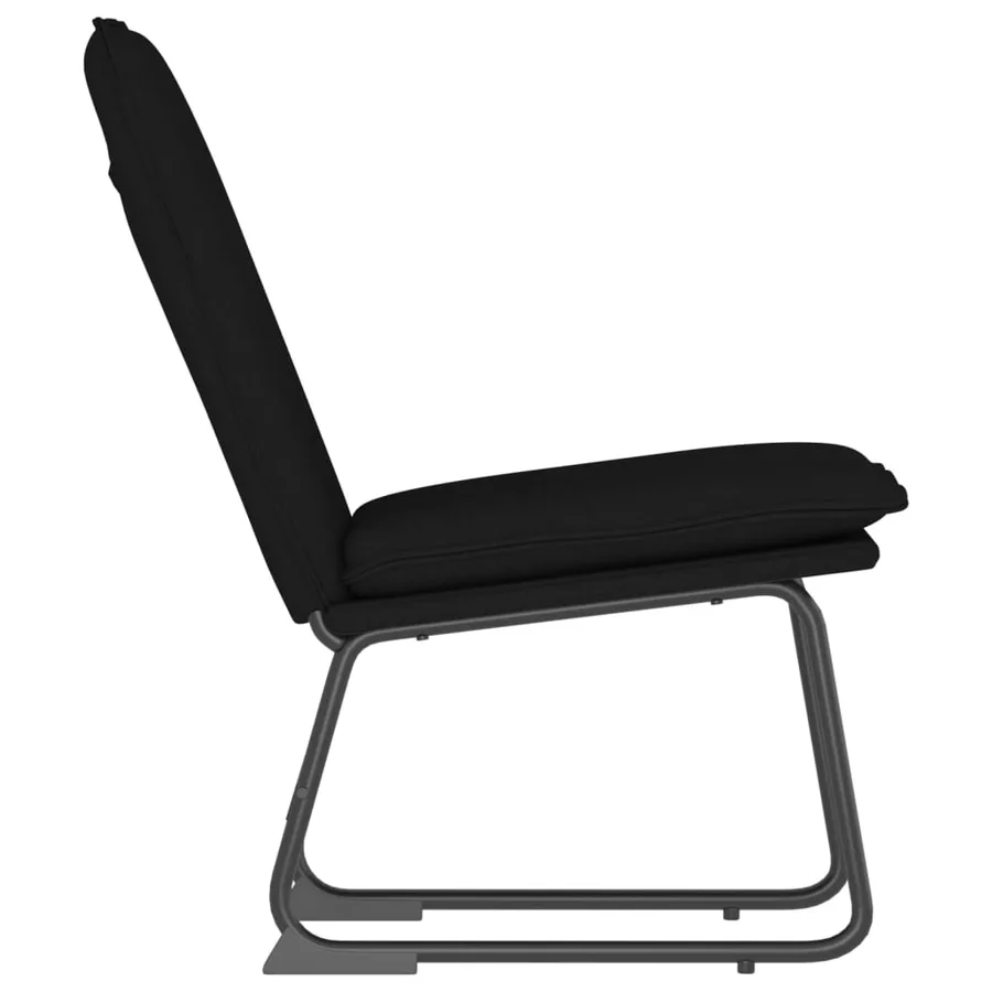 Chaise longue Noir 52x75x76 cm Tissu - 4