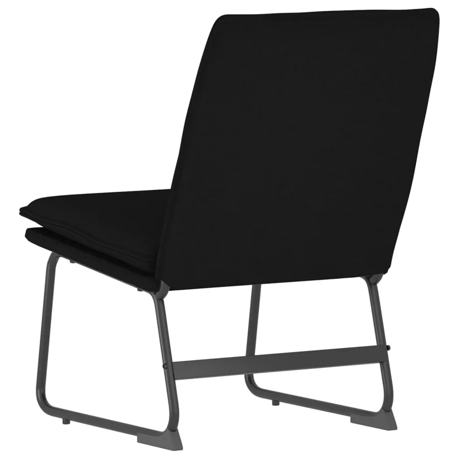 Chaise longue Noir 52x75x76 cm Tissu - 5