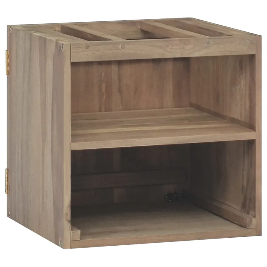 Armoire murale de salle de bain 46x25,5x40 cm Bois teck massif - 4