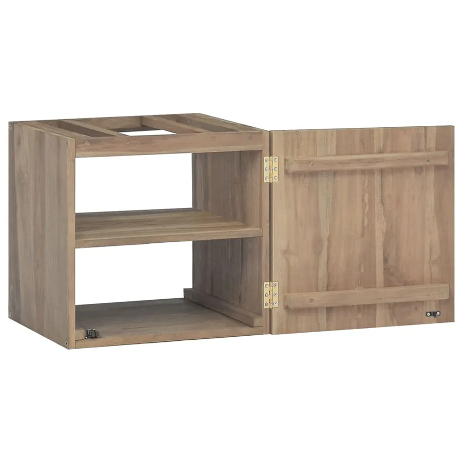 Armoire murale de salle de bain 46x25,5x40 cm Bois teck massif - 5