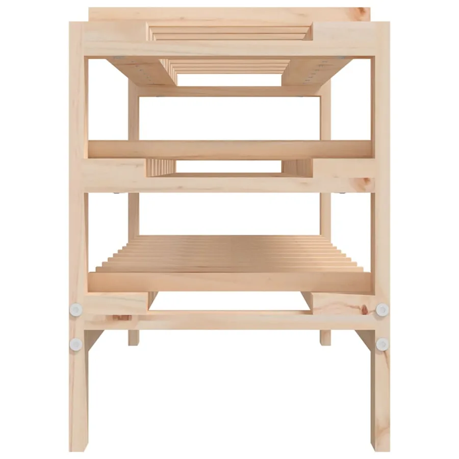 Casier à vin 109,5x30x42 cm Bois de pin massif - 6