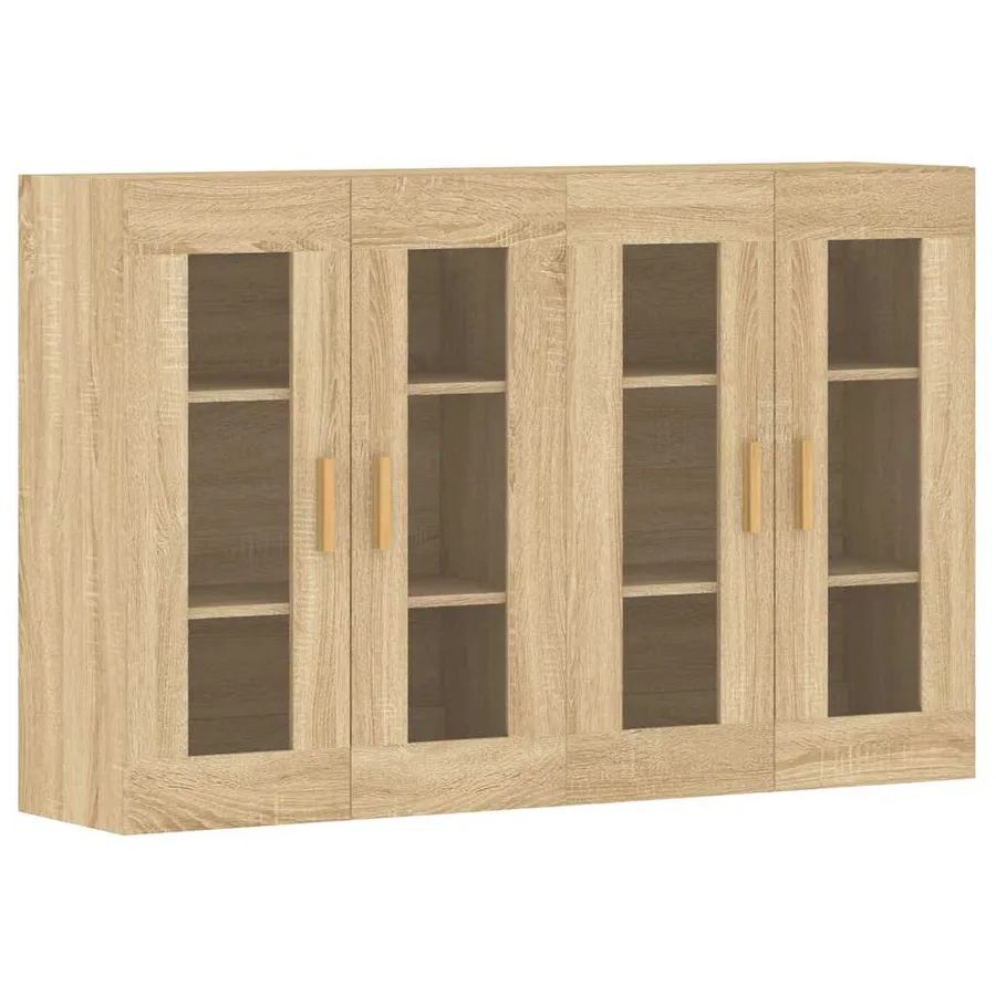 Armoires murales 2 pcs chêne sonoma bois d'ingénierie - 2