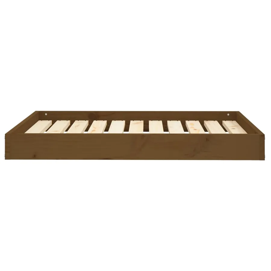 Lit pour chien Marron miel 91,5x64x9 cm Bois de pin solide - 4