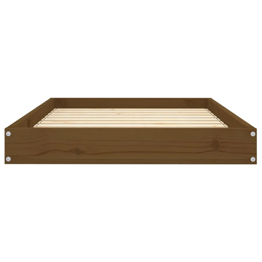 Lit pour chien Marron miel 91,5x64x9 cm Bois de pin solide - 5