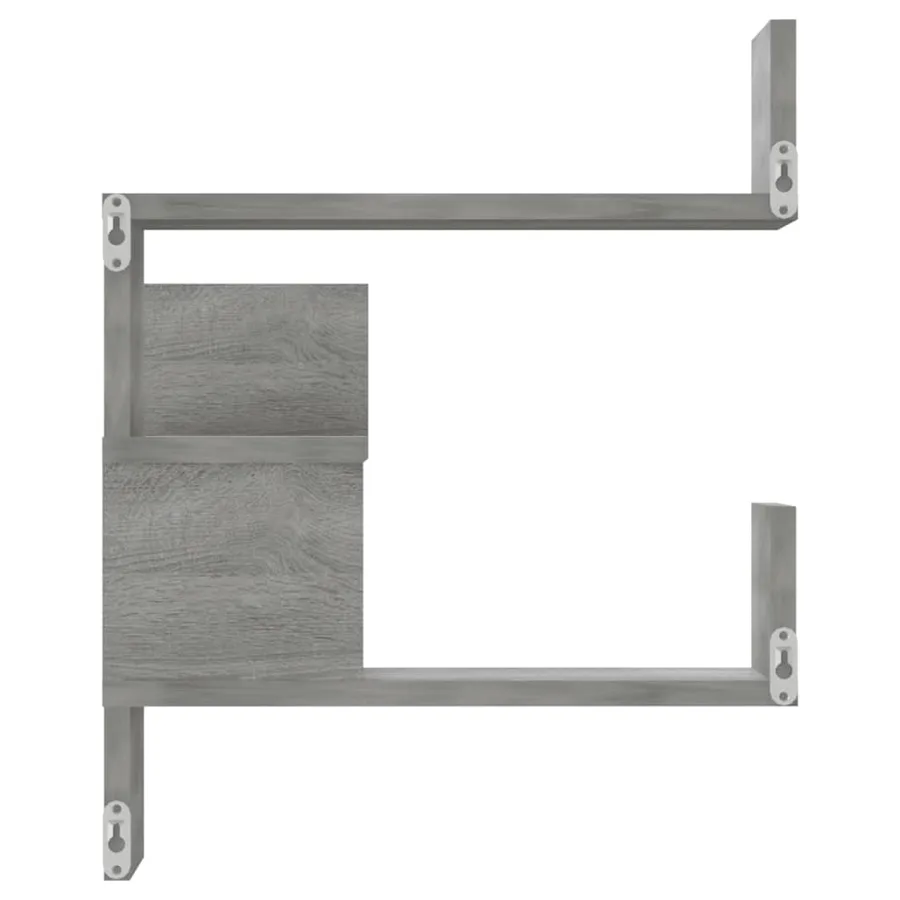 Étagères d'angle murales 2 pcs Sonoma gris 40x40x50 cm Bois - 5