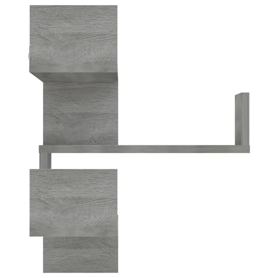 Étagères d'angle murales 2 pcs Sonoma gris 40x40x50 cm Bois - 6