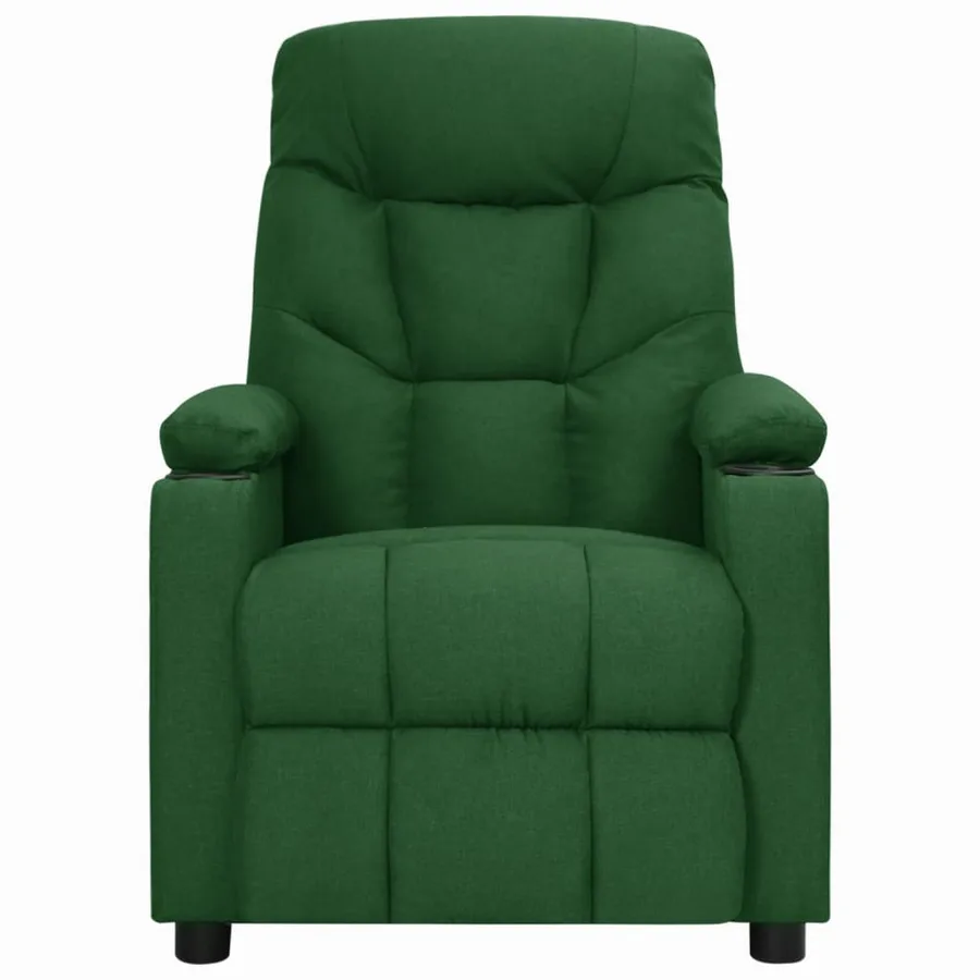 Fauteuil inclinable Vert foncé Tissu - 2