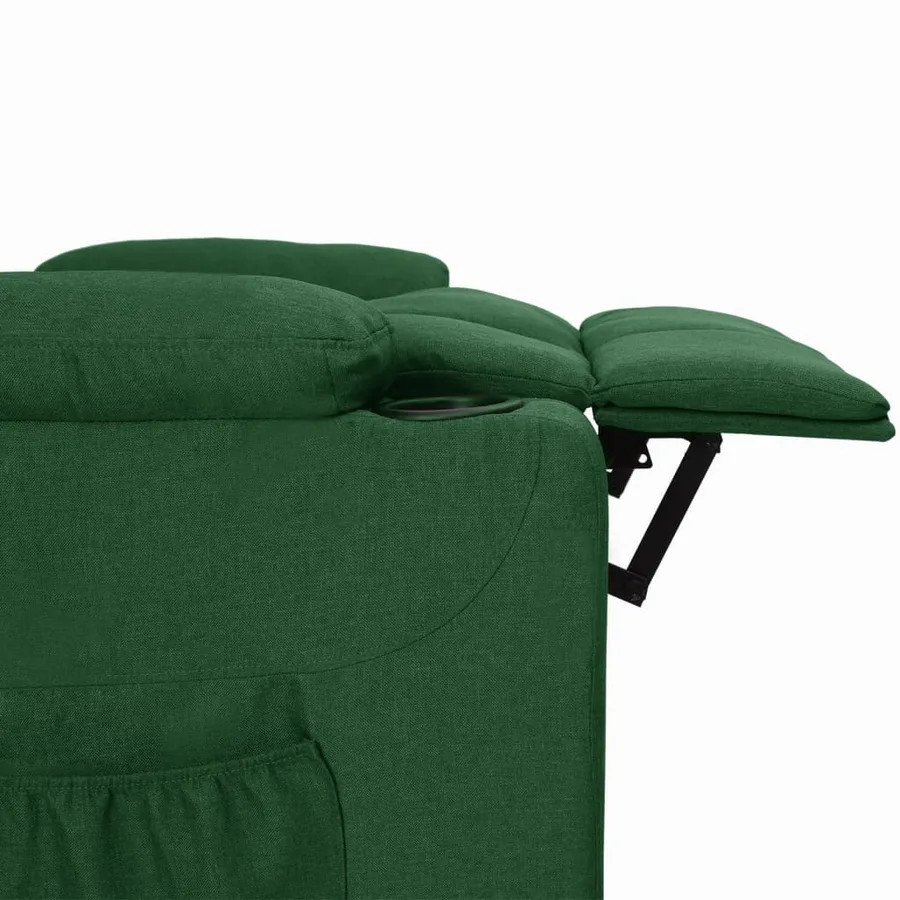Fauteuil inclinable Vert foncé Tissu - 6