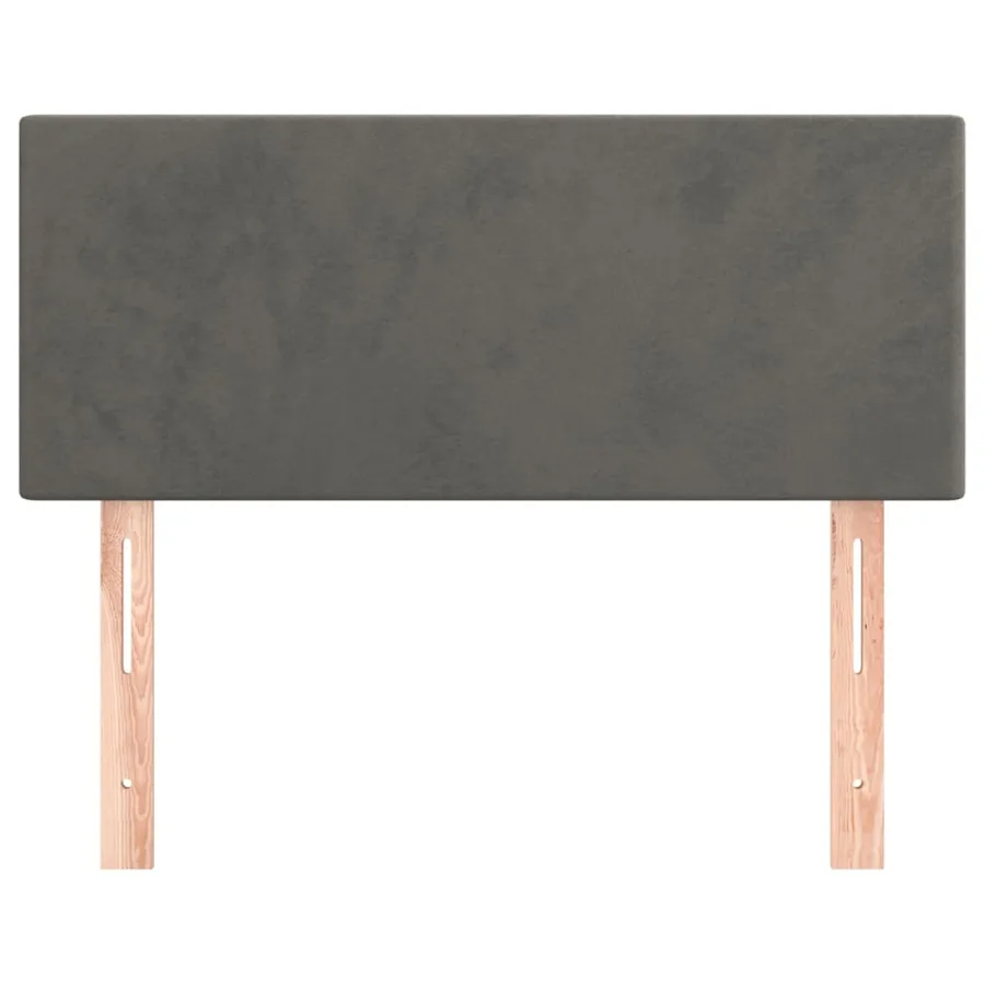 Tête de lit Gris foncé 100x5x78/88 cm Velours - 3
