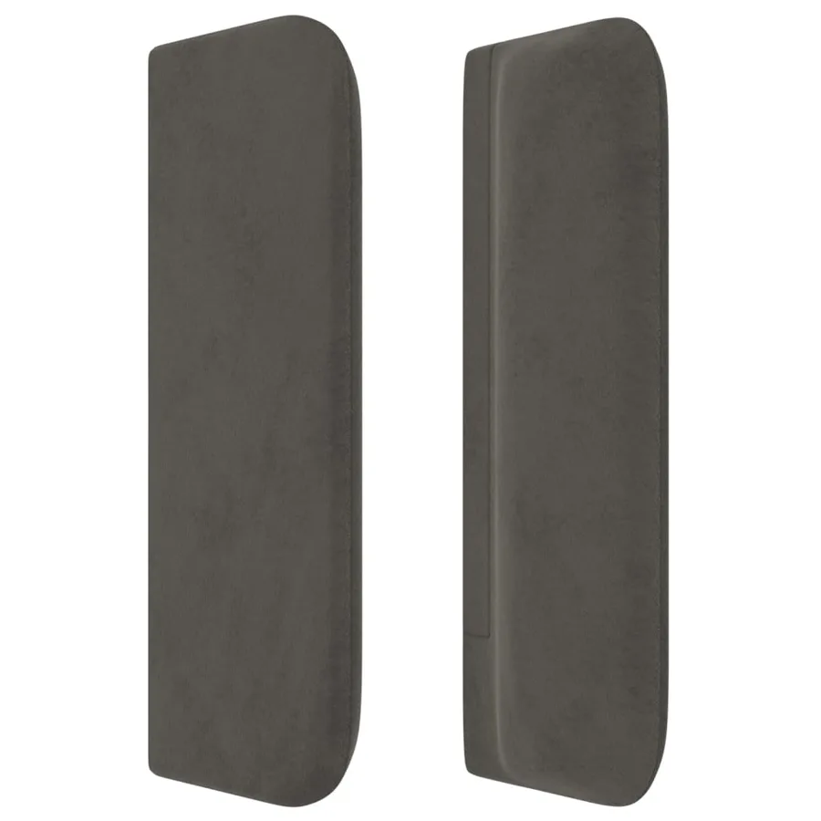 Tête de lit avec oreilles Gris foncé 103x16x78/88 cm Velours - 4