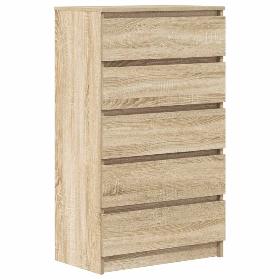 Commode Chêne sonoma 60x36x103 cm Bois d'ingénierie - 2