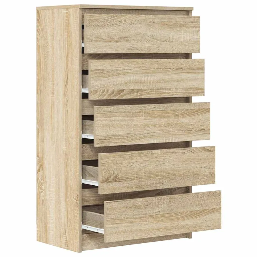Commode Chêne sonoma 60x36x103 cm Bois d'ingénierie - 7