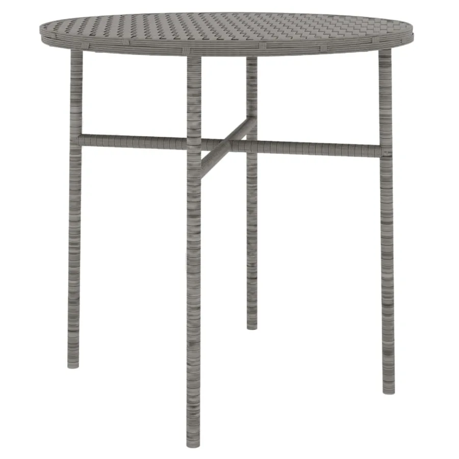 Ensemble à manger de jardin 3 pcs Résine tressée Gris - 5