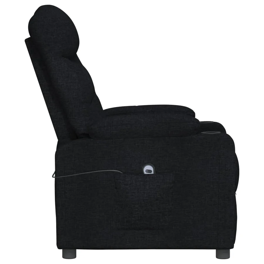 Fauteuil inclinable électrique Noir Tissu - 5