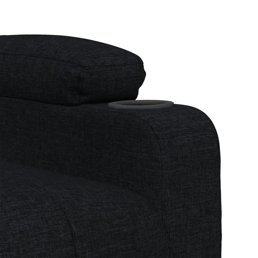 Fauteuil inclinable électrique Noir Tissu - 8