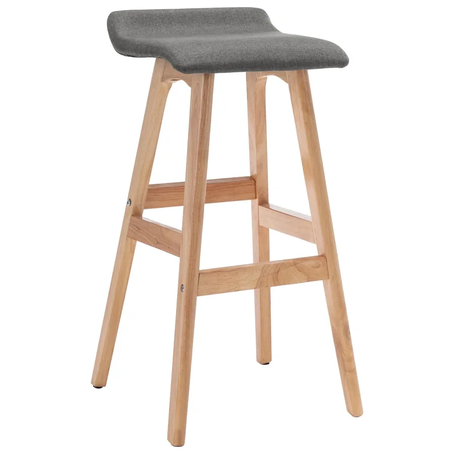 Tabourets de bar lot de 2 gris foncé tissu - 3
