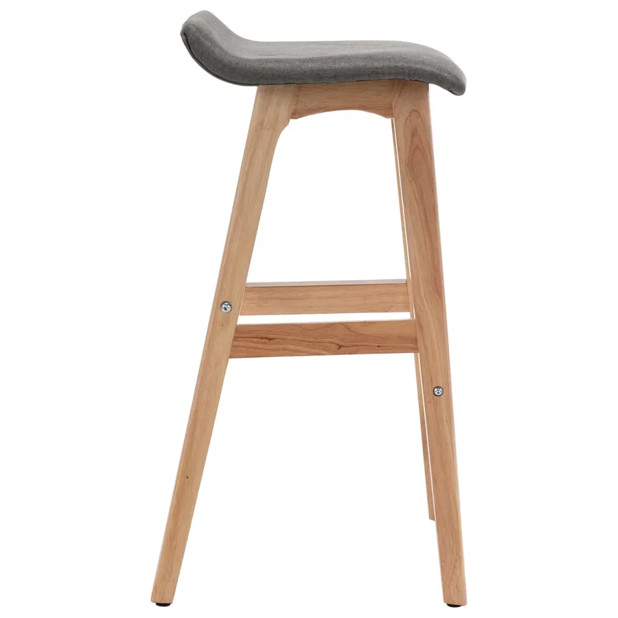 Tabourets de bar lot de 2 gris foncé tissu - 5