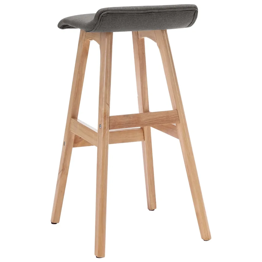 Tabourets de bar lot de 2 gris foncé tissu - 6