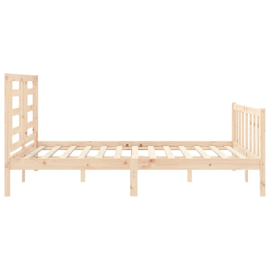 Cadre de lit sans matelas 160x200 cm bois massif de pin - 7