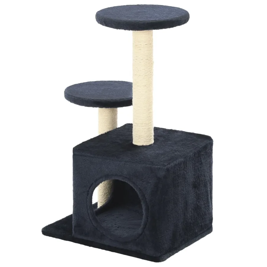 Arbre à chat avec griffoirs en sisal 60cm Bleu foncé - 3