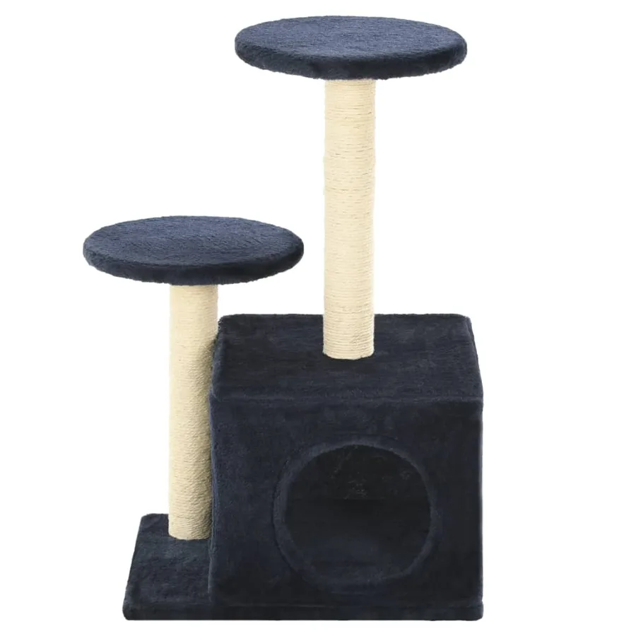 Arbre à chat avec griffoirs en sisal 60cm Bleu foncé - 4