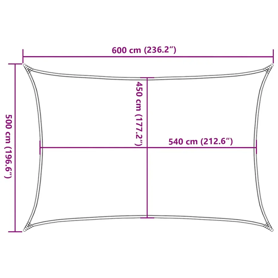 Voile d'ombrage 160 g/m² Beige 5x6 m PEHD - 10