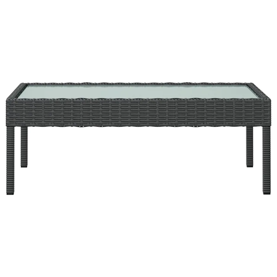 Salon de jardin 8 pcs avec coussins résine tressée noir - 10